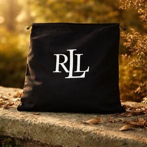 Large Ralph Lauren Black Drawstring Bag